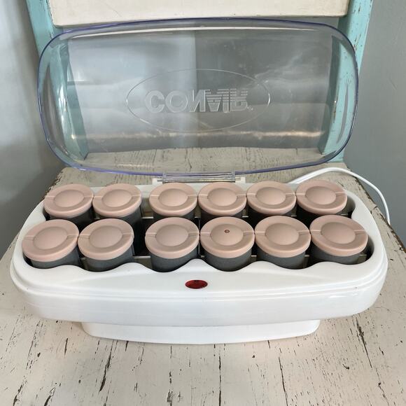 Conair Big Curls and Waves Jumbo Ceramic Hot Rollers 1 1/2 Inch Pink READ - Picture 3 of 8